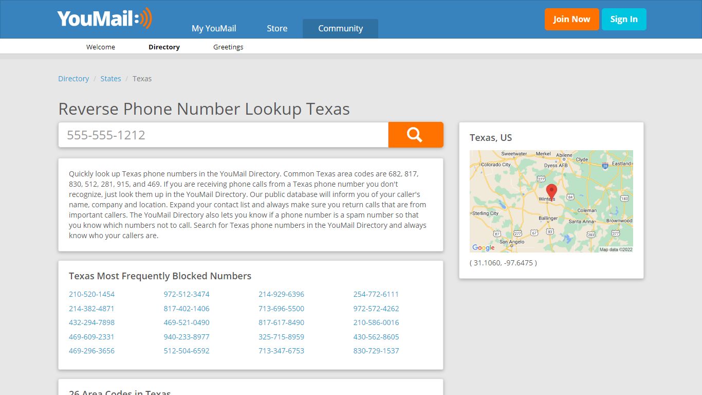 Texas Phone Numbers - Reverse Phone Number Lookup TX | YouMail